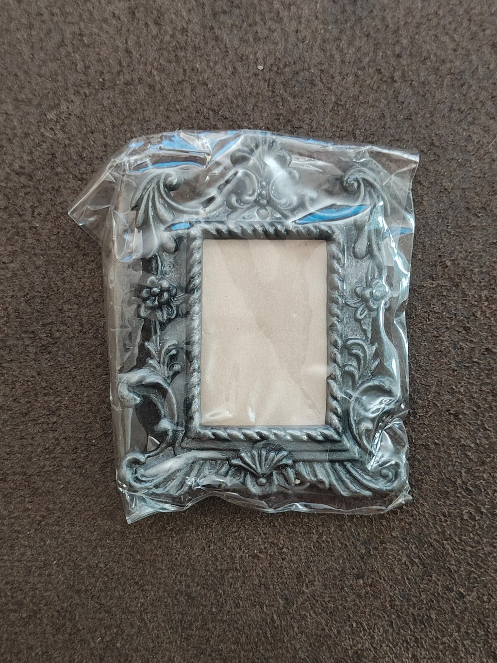1970s/80s Pewter Tone Ornate Baroque/Victorian/Rococo Style Picture Frame NOS