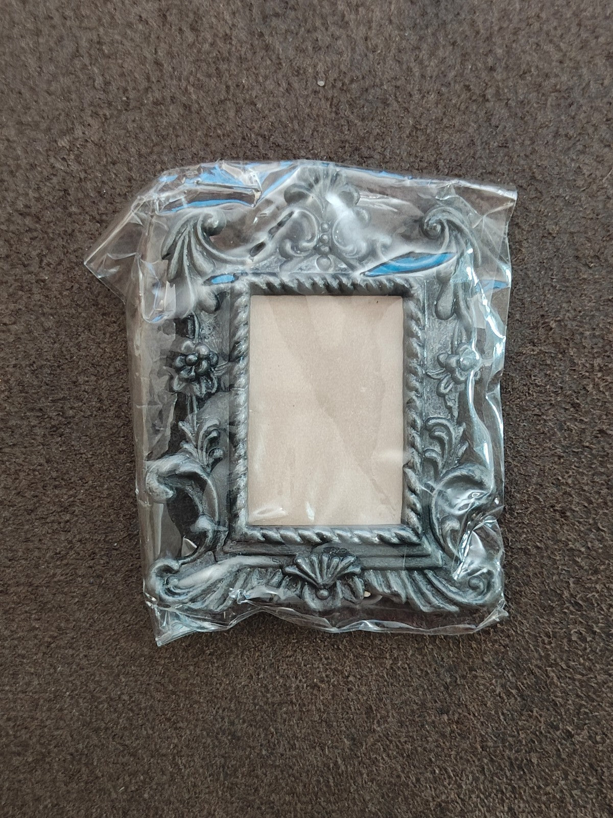 1970s/80s Pewter Tone Ornate Baroque/Victorian/Rococo Style Picture Frame NOS