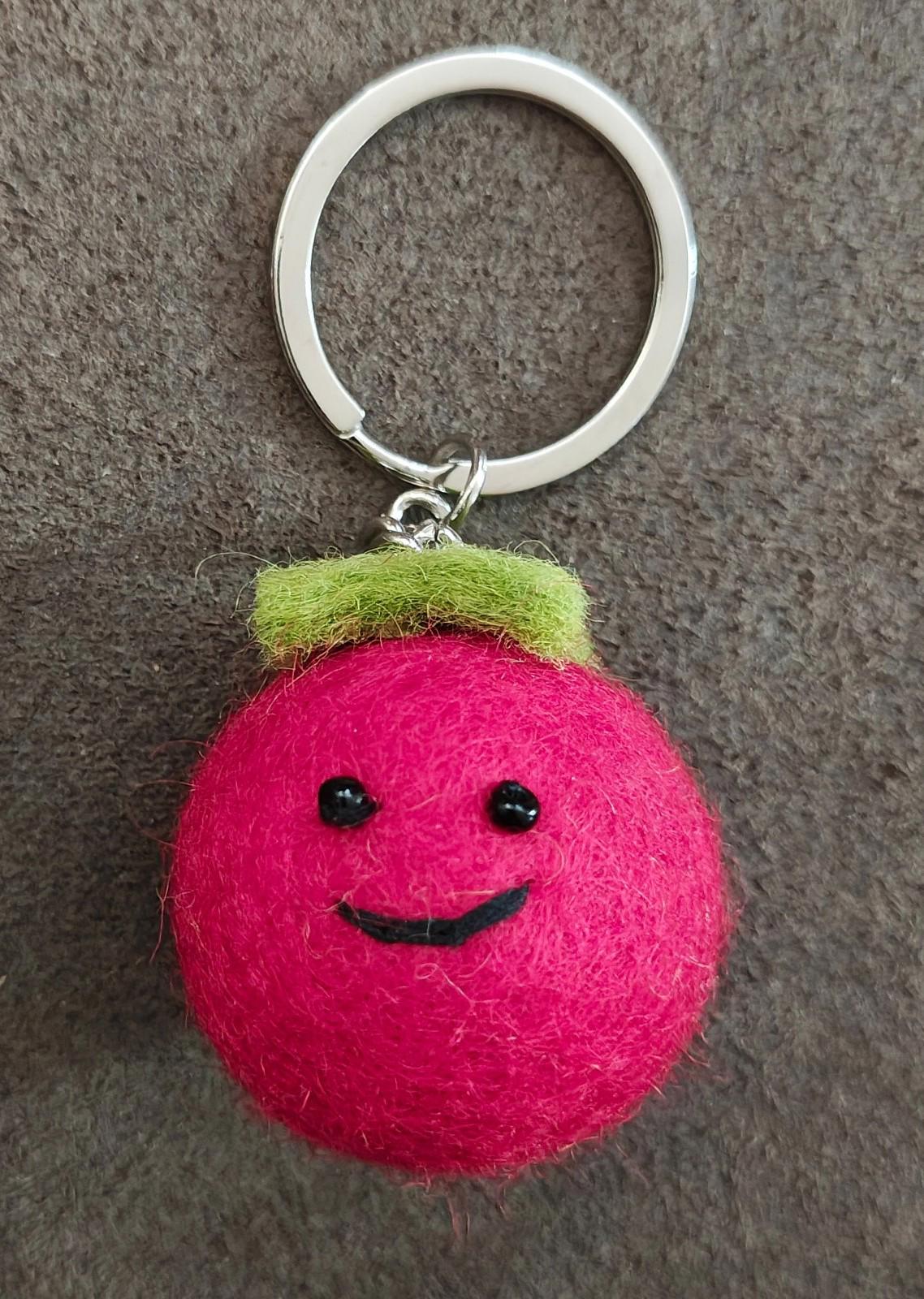 Handmade Felt Tomato Keychain/Keyring