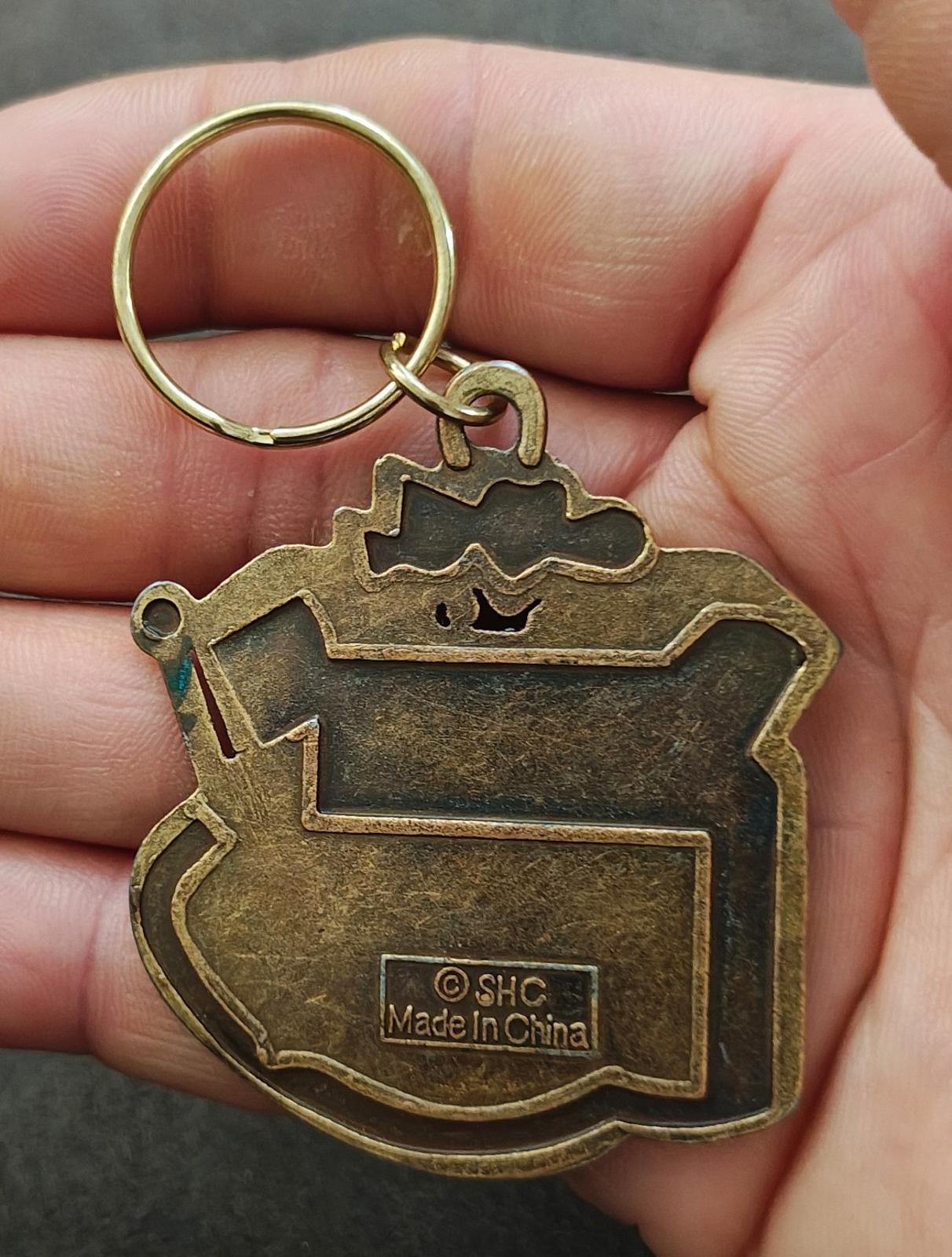 1990s Vintage Bally's Las Vegas Hotel and Casino Brass Slot Machine Keychain