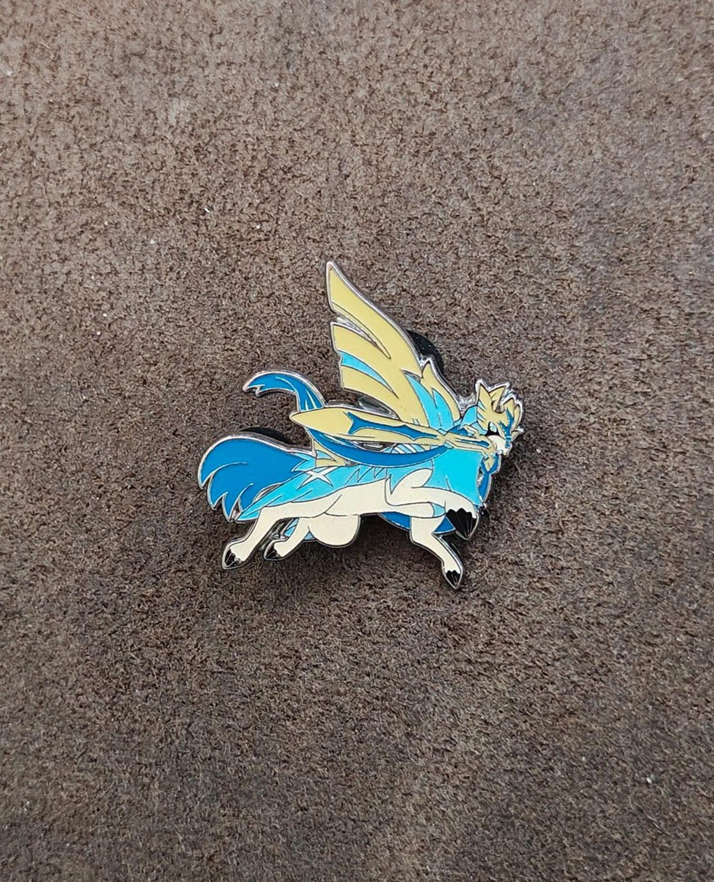 Official Pokémon TCG Shiny Zacian Silver Tone Enamel Pin