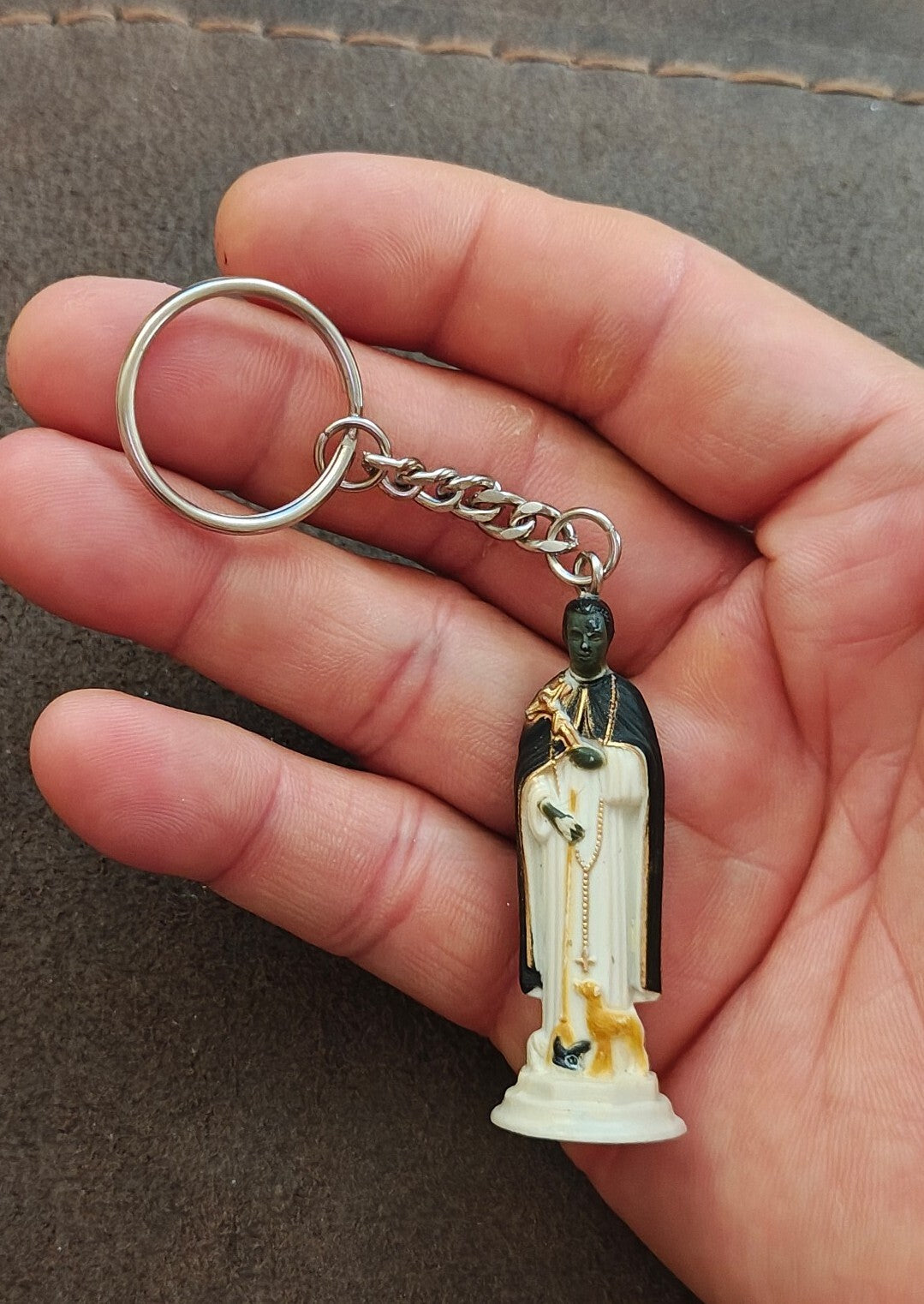 1990s Saint Martin de Porres Plastic Keychain