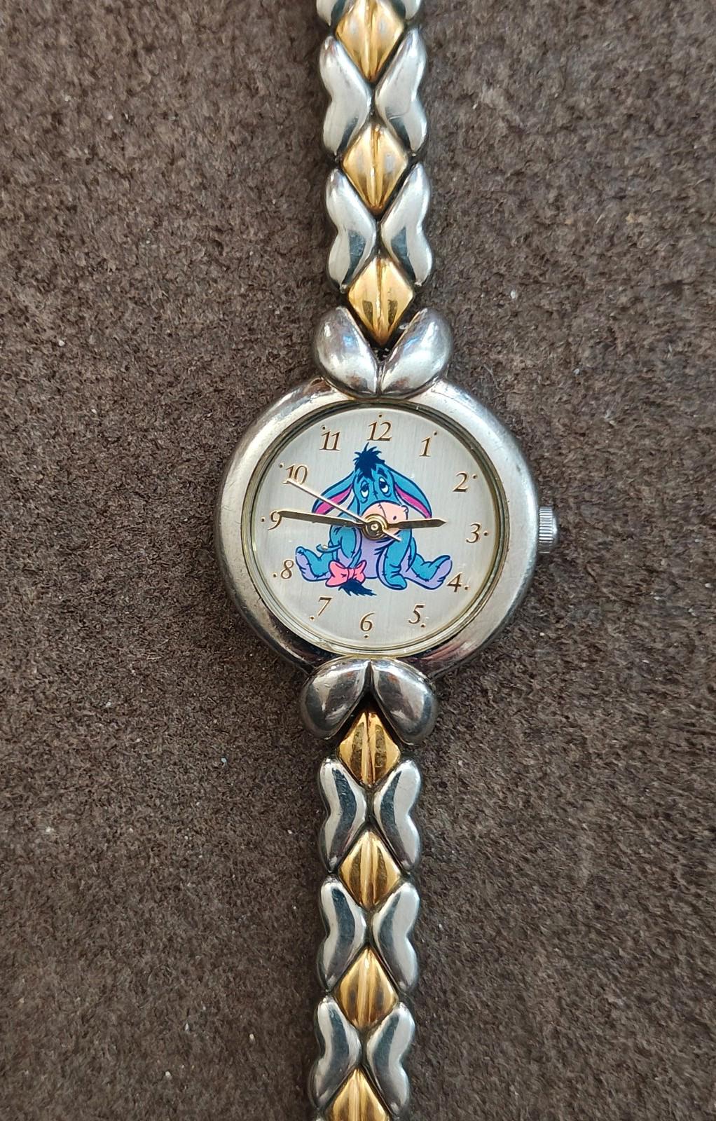 Rare 90s (Retired) Disney Eeyore Two Tone Bracelet Ladies Watch Model (MC0672)