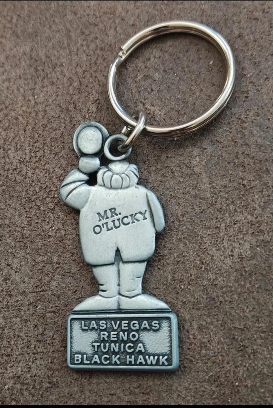 1990s Pewter Fitzgerald’s Casino Hotel Las Vegas Mr. O’Lucky Keychain