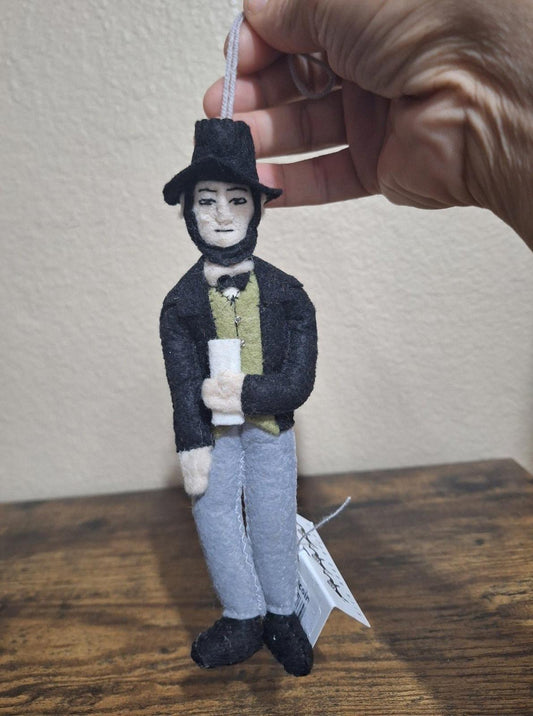 Handmade Abraham Lincoln Felt/Wool Ornament