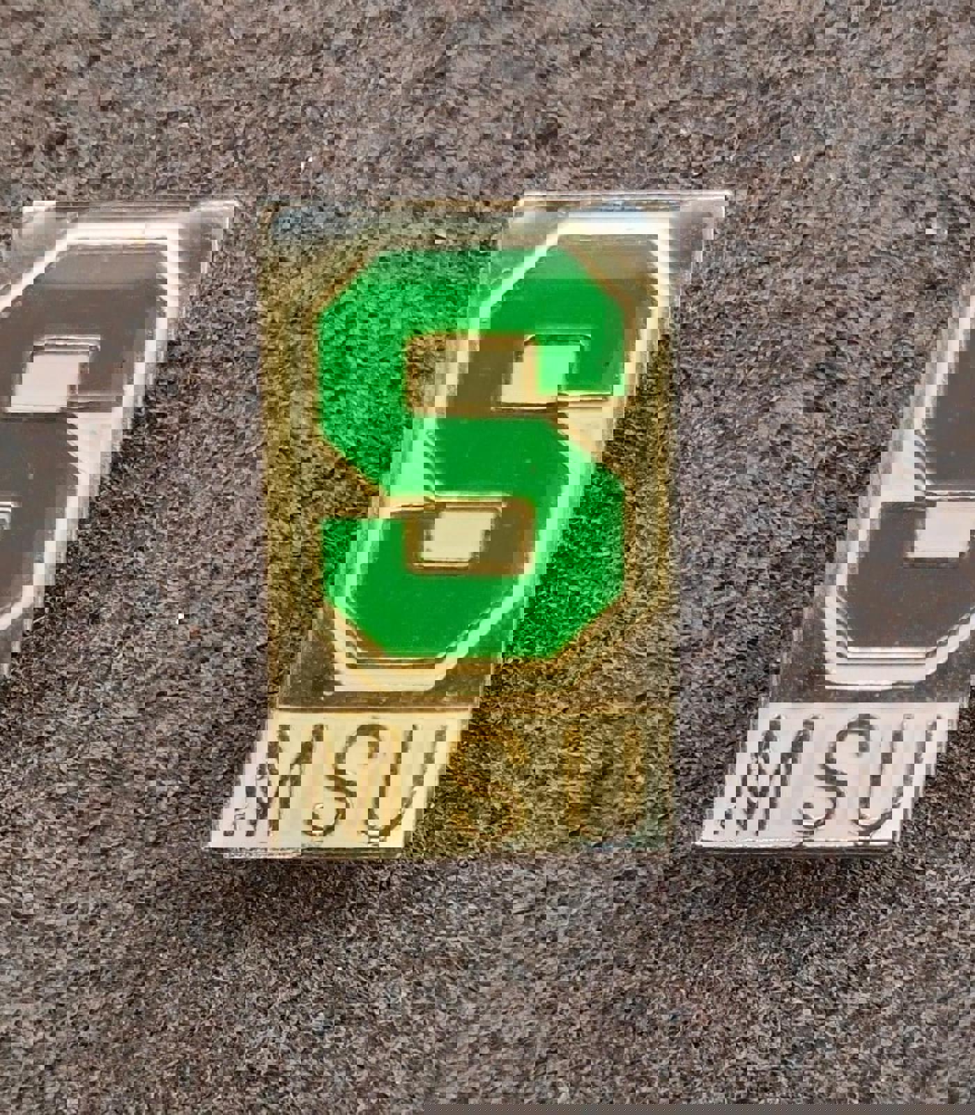 1990's Michigan State Spartans (MSU) Gold Tone Enamel Pin