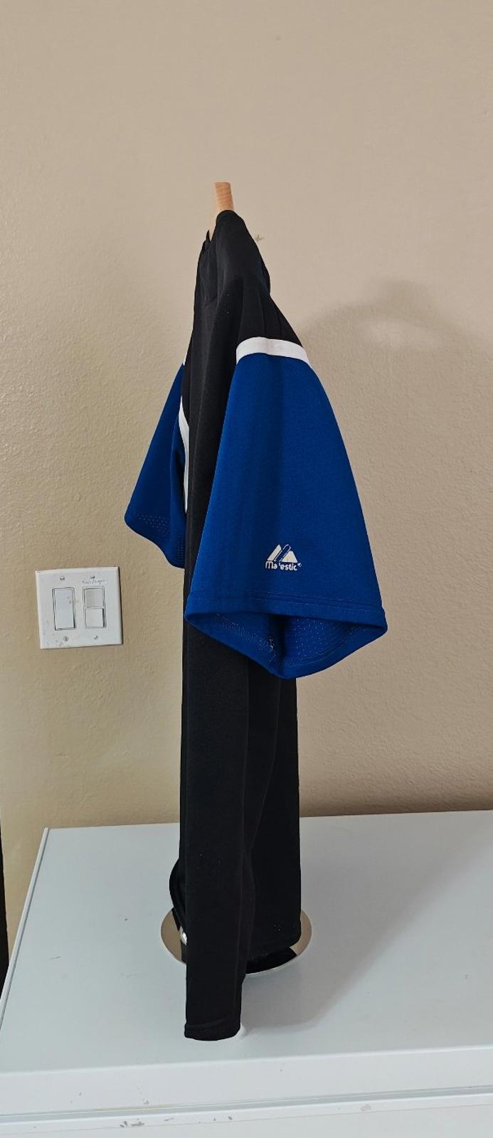 1990's Majestic New York Mets Big Patches Black Jersey