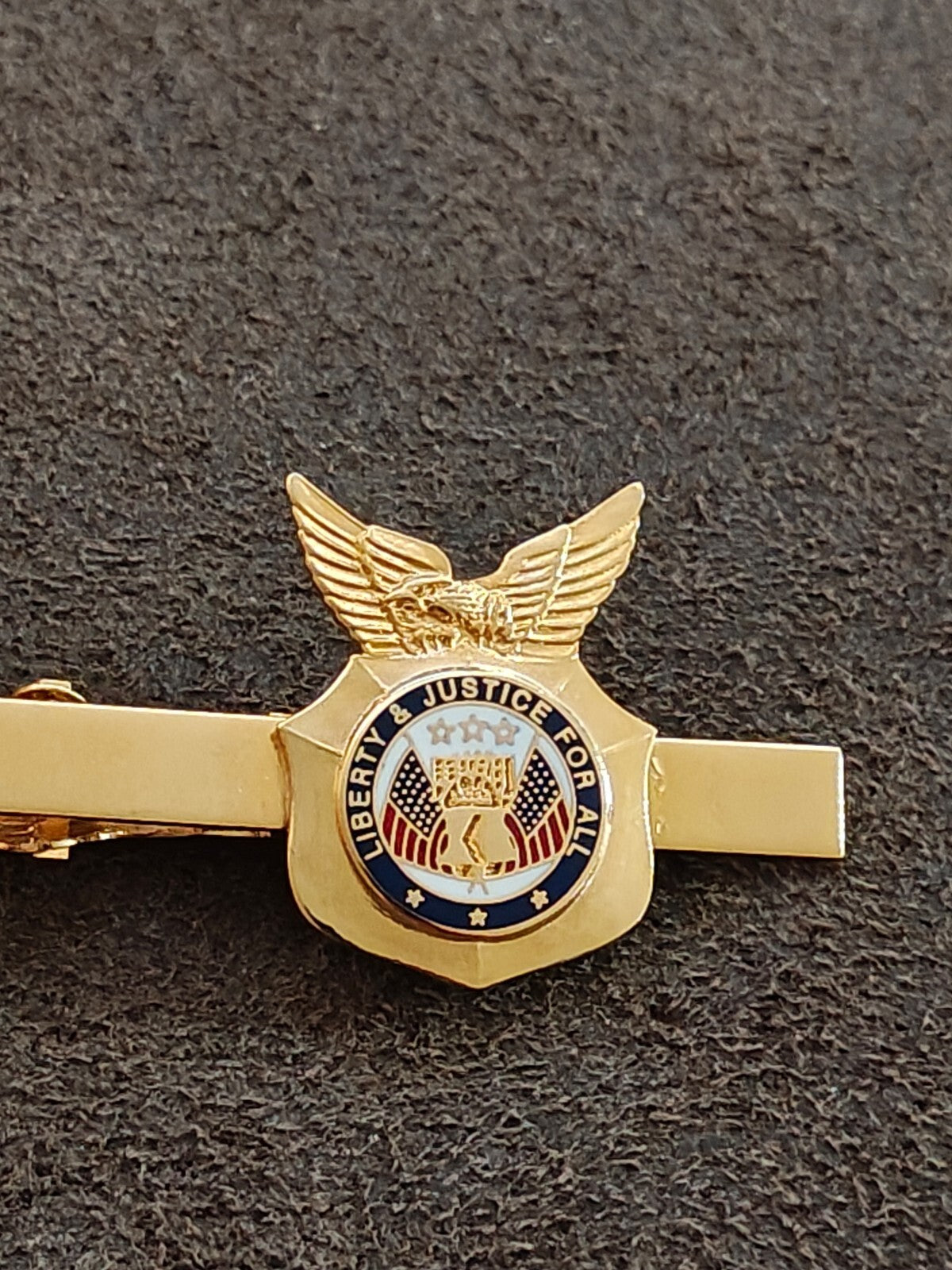 "Liberty & Justice For All"  Law Enforcement or Corrections Officer Tie Bar
