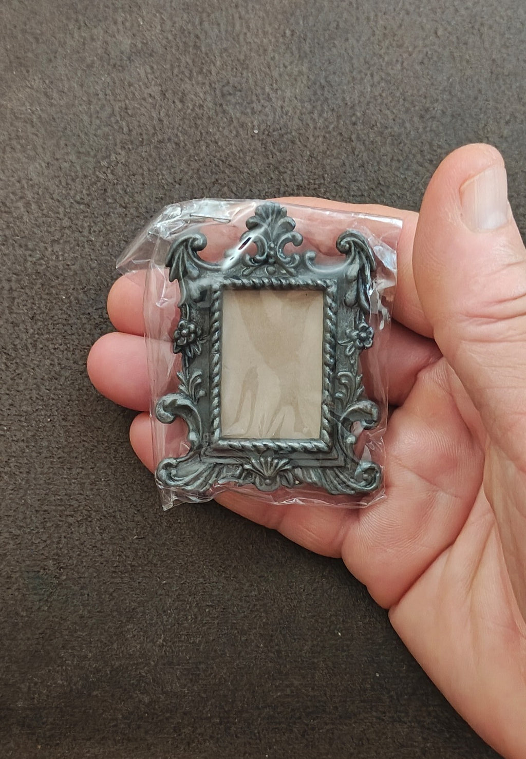 1970s/80s Pewter Tone Ornate Baroque/Victorian/Rococo Style Picture Frame NOS