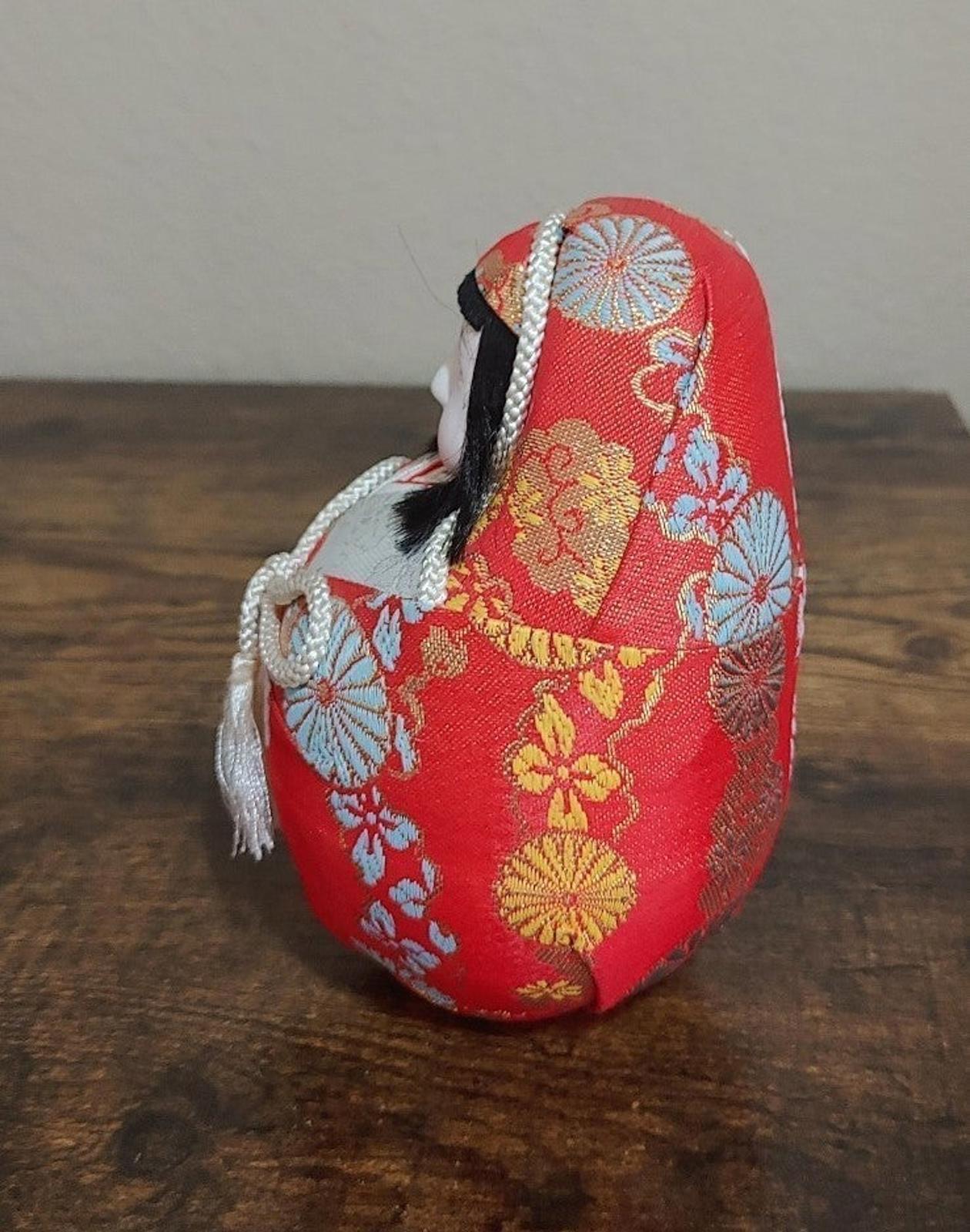 1980's Vintage Japanese Traditional Hime Daruma Doll