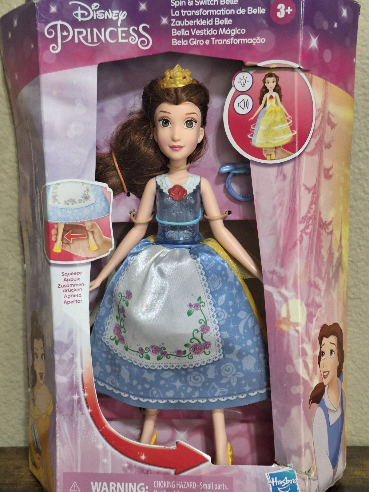 Disney Princess Spin and Switch Belle Quick Change Fashion Doll