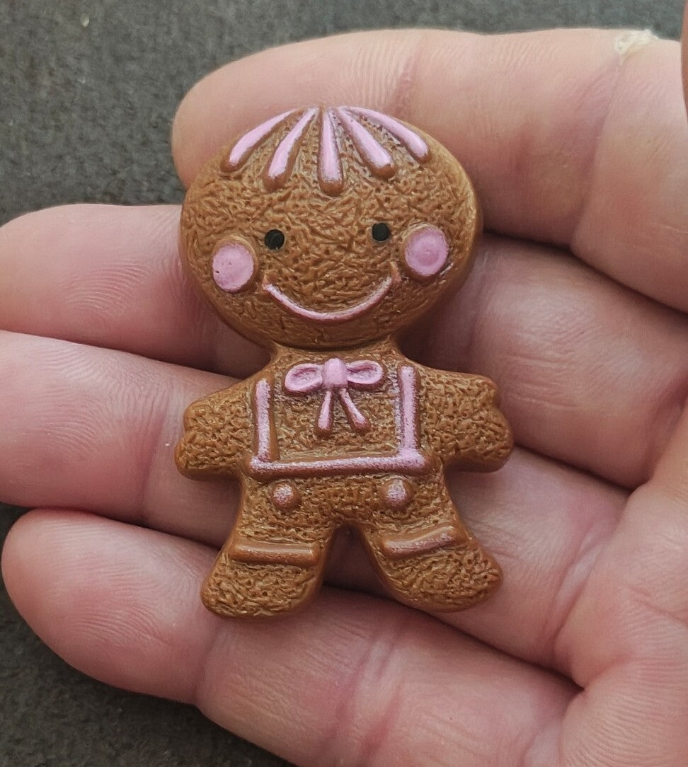 1972 Avon Gingerbread Man Pin Pal Fragrance Glacé Brooch Pin