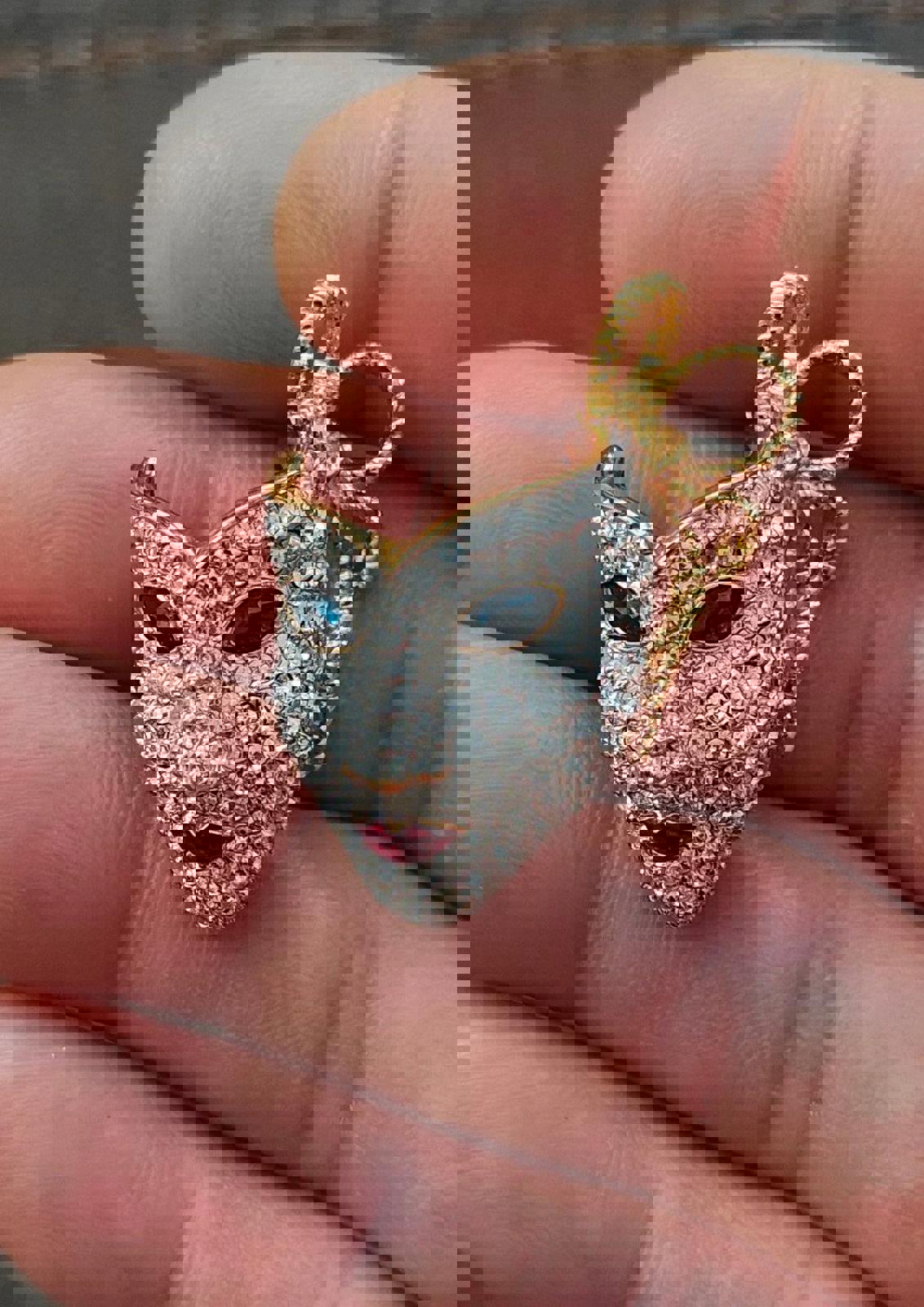 1990's Swarovski Mardi Gras Masquerade Mask Pave Crystals Brooch