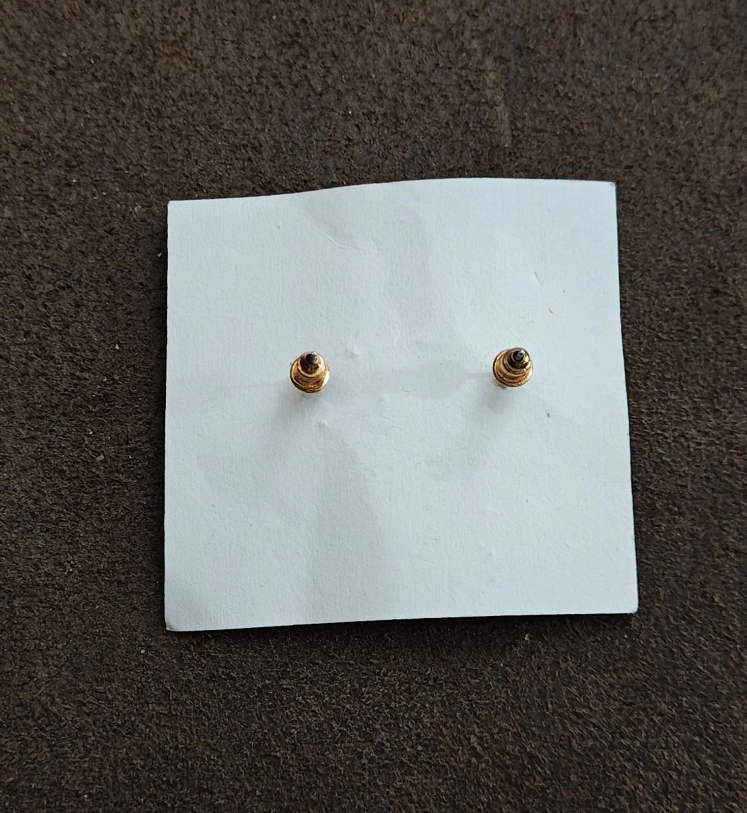 Christmas Present Gold Tone Stud Earrings With Rhinestones And Red Bow