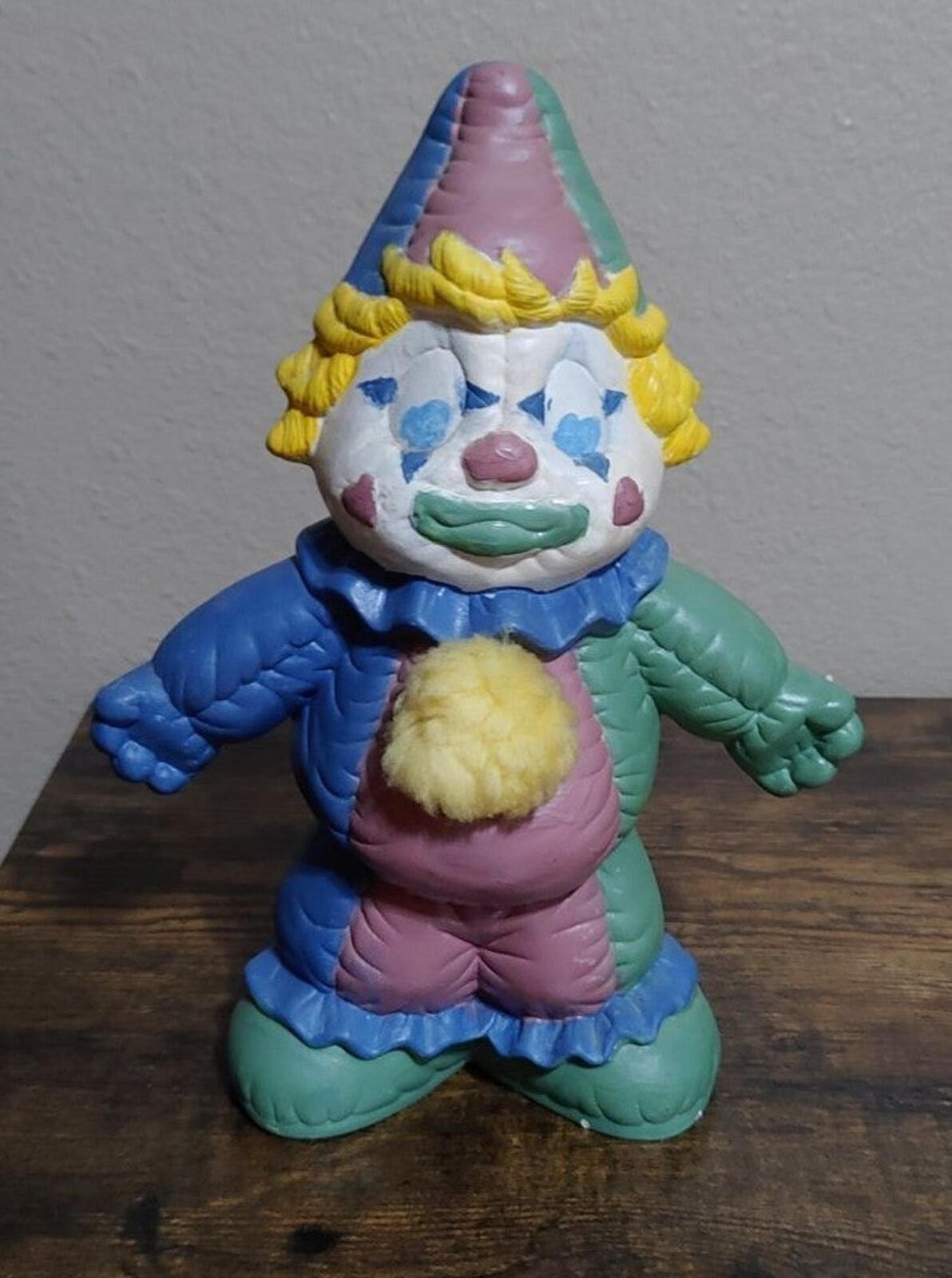 Vintage 12" Hand Painted Porcelain Or Ceramic Clown