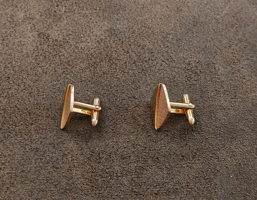 1950s/60s Swank Gold Tone Square Geometric Cufflinks