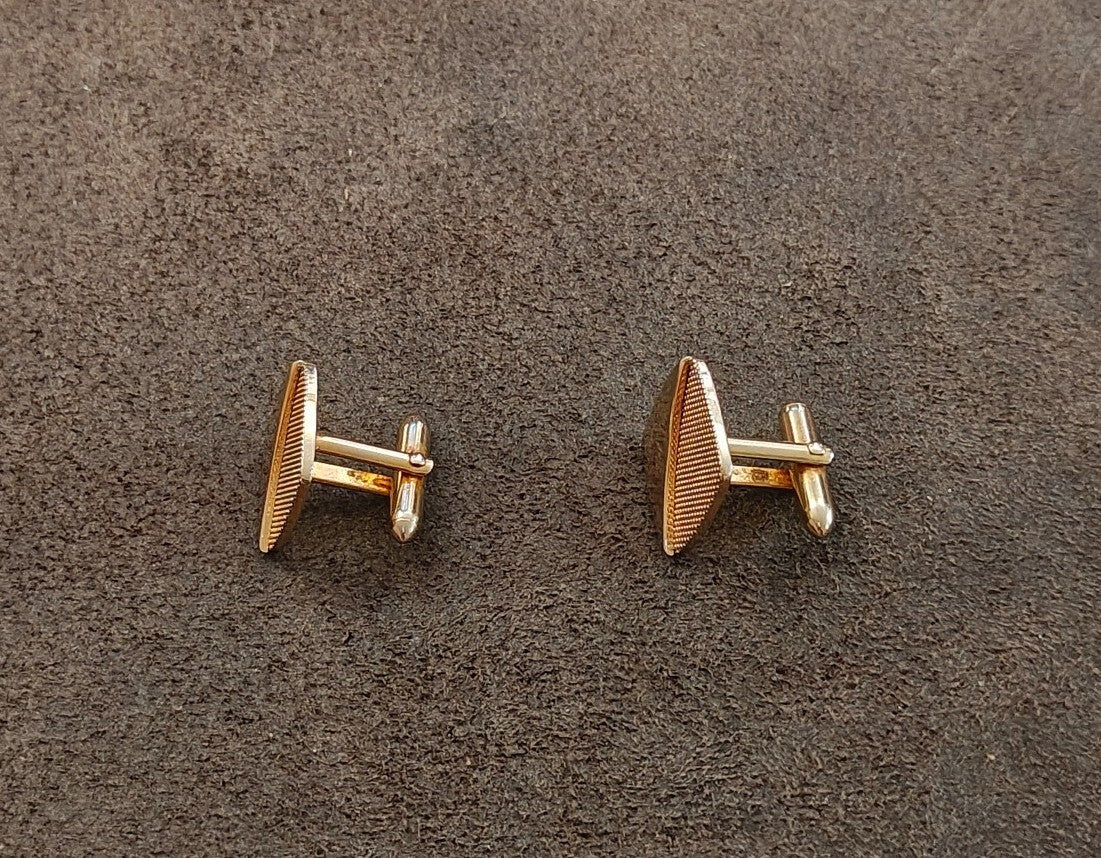 1950s/60s Swank Gold Tone Square Geometric Cufflinks