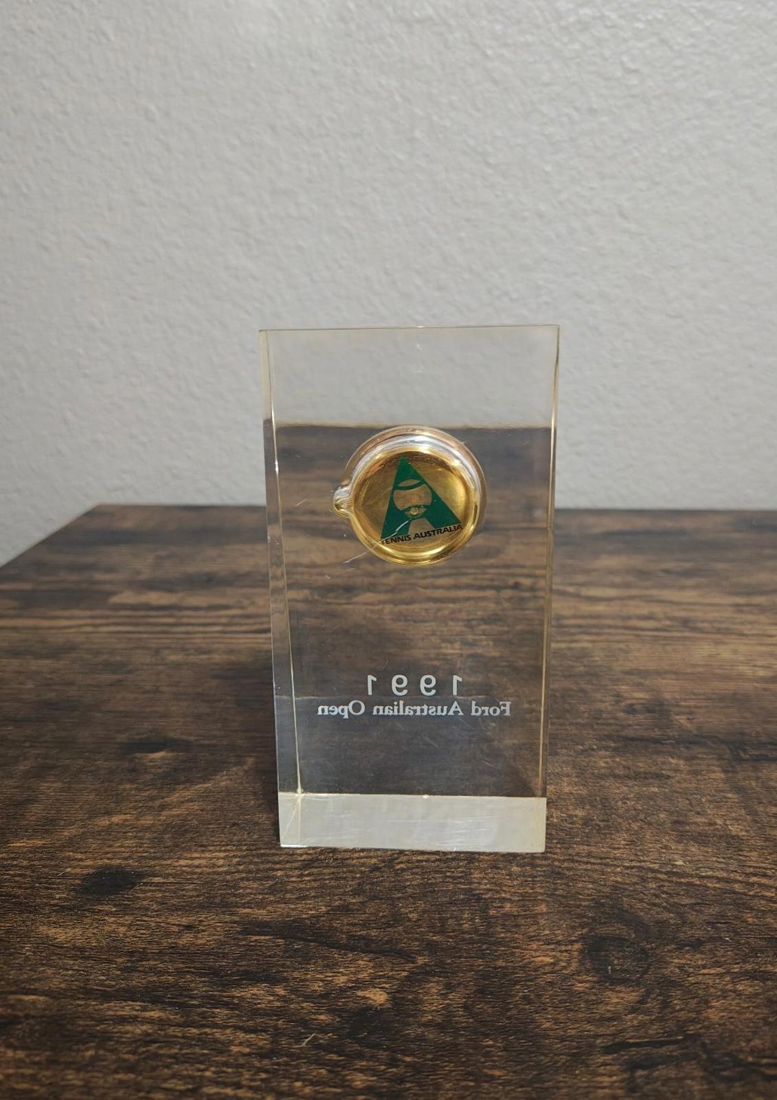 1991 Ford Australian Open Tennis Tournament Commemorative Desk Clock