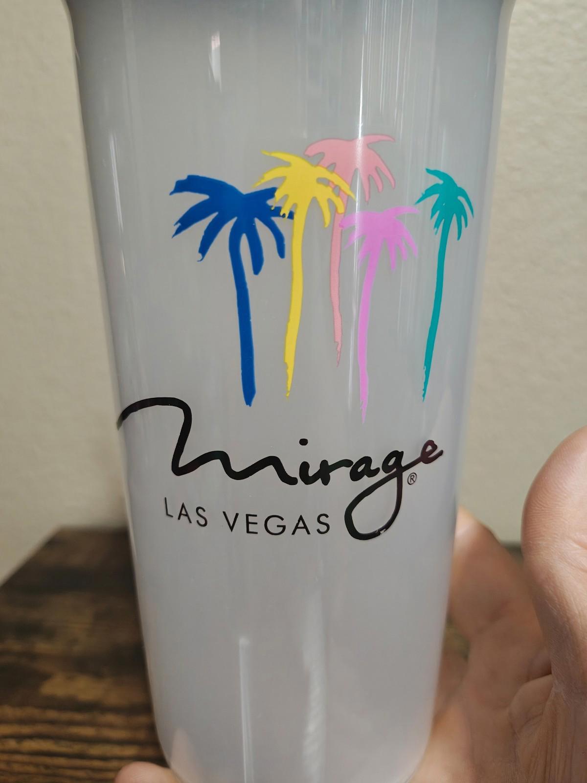 90's Las Vegas Mirage Resort Casino Palm Tree Drinking Cup Tumbler
