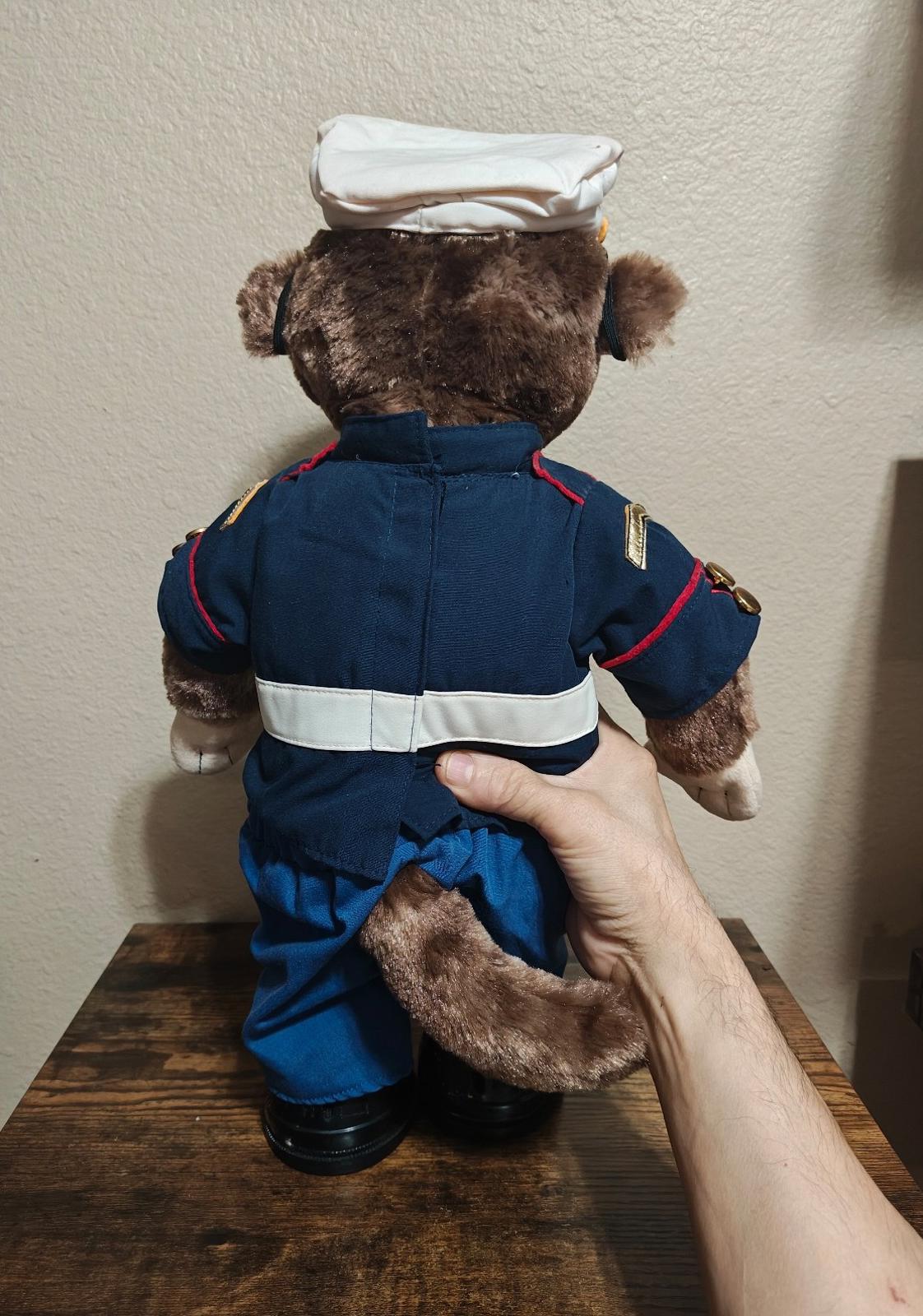 Smiley The Monkey Build-A-Bear In U.S Marine Corps Uniform 19" Plush