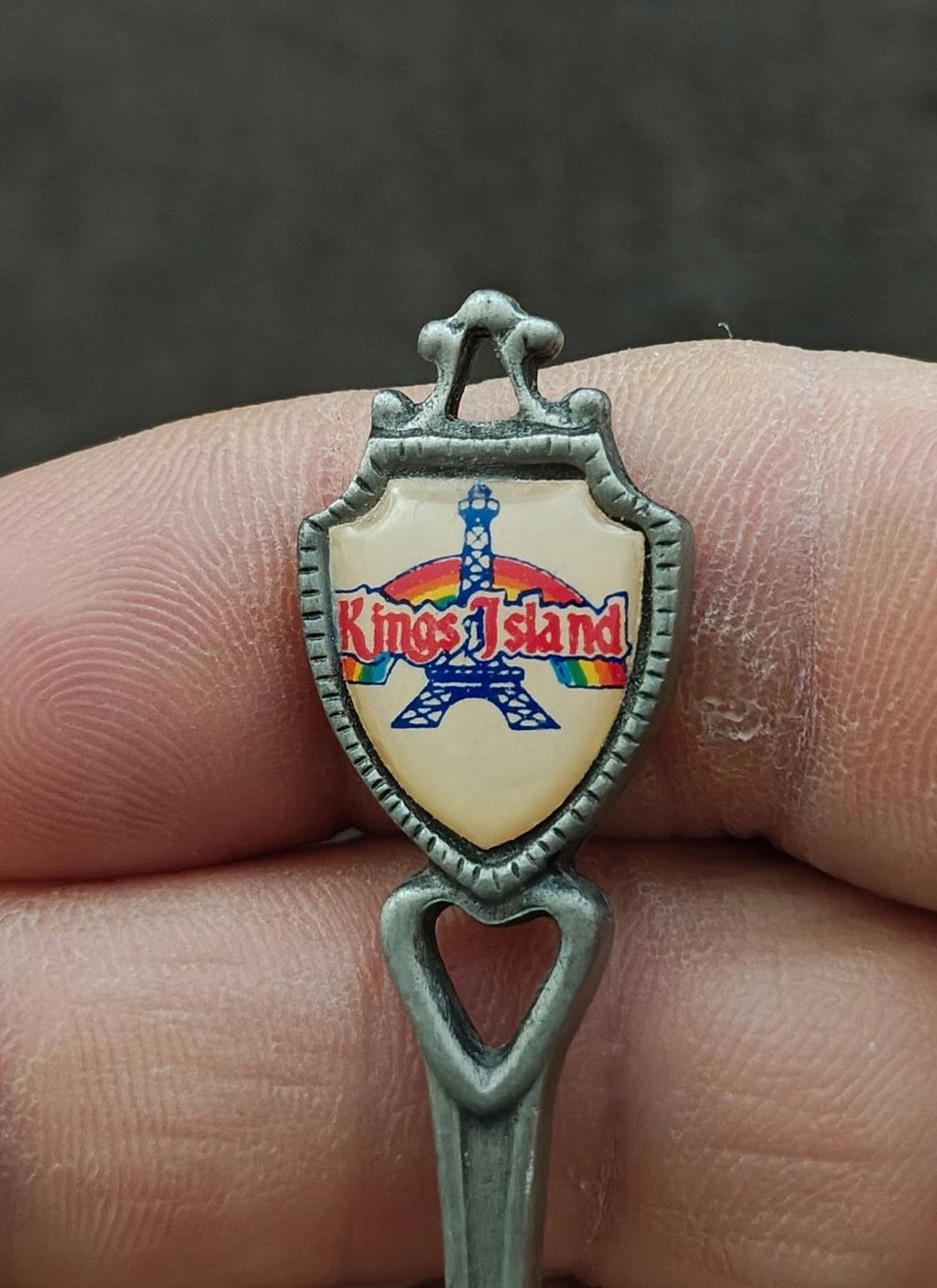 1980s Vintage Kings Island Pewter Souvenir Spoon