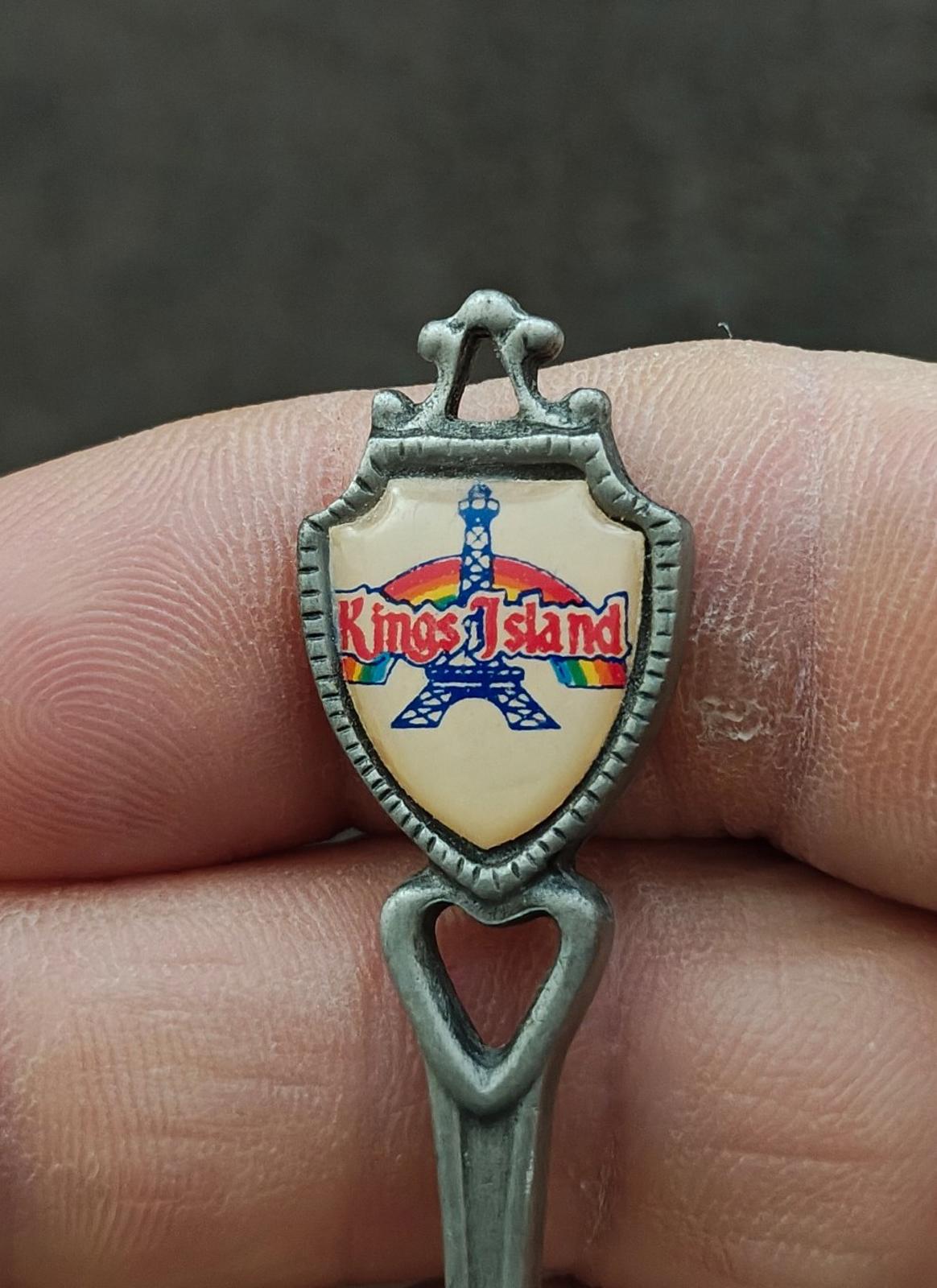 1980s Vintage Kings Island Pewter Souvenir Spoon
