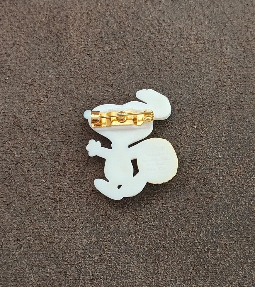 1990s Hallmark Peanuts Snoopy Easter Basket Brooch Pin