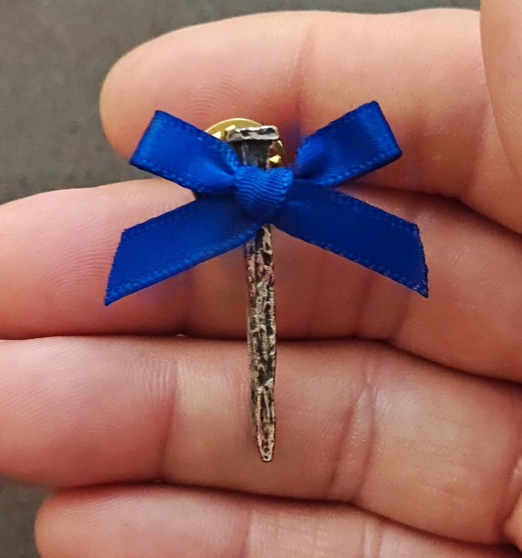 Handcrafted Pewter Religious Cross Nail Pin