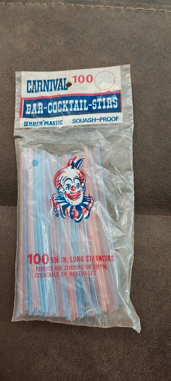 1960s/70s Carnival Brand "Supra Plastic" Bar-Cocktail-Stirs New Old Stock