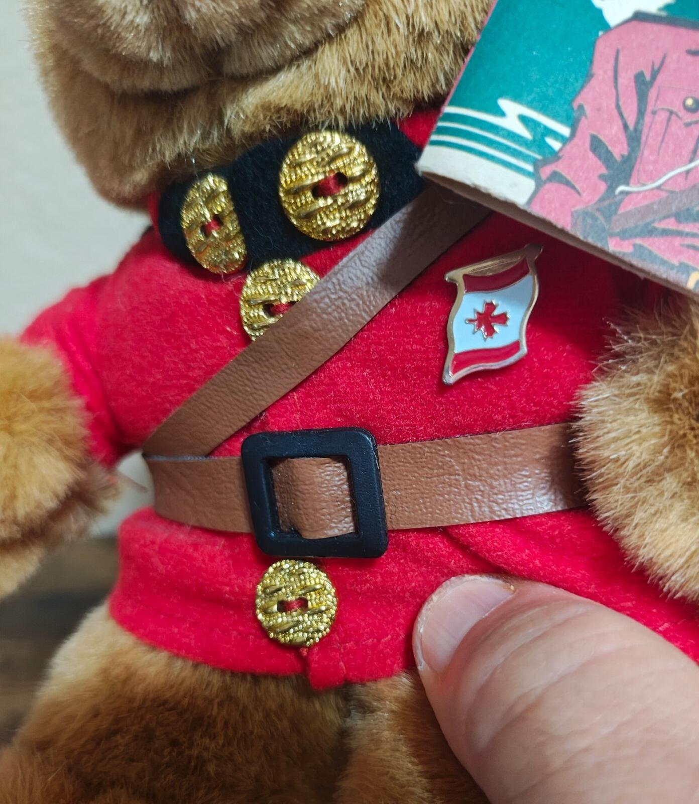 1980s/90s Wild Wonders RCMP Country Plush Teddy Bear