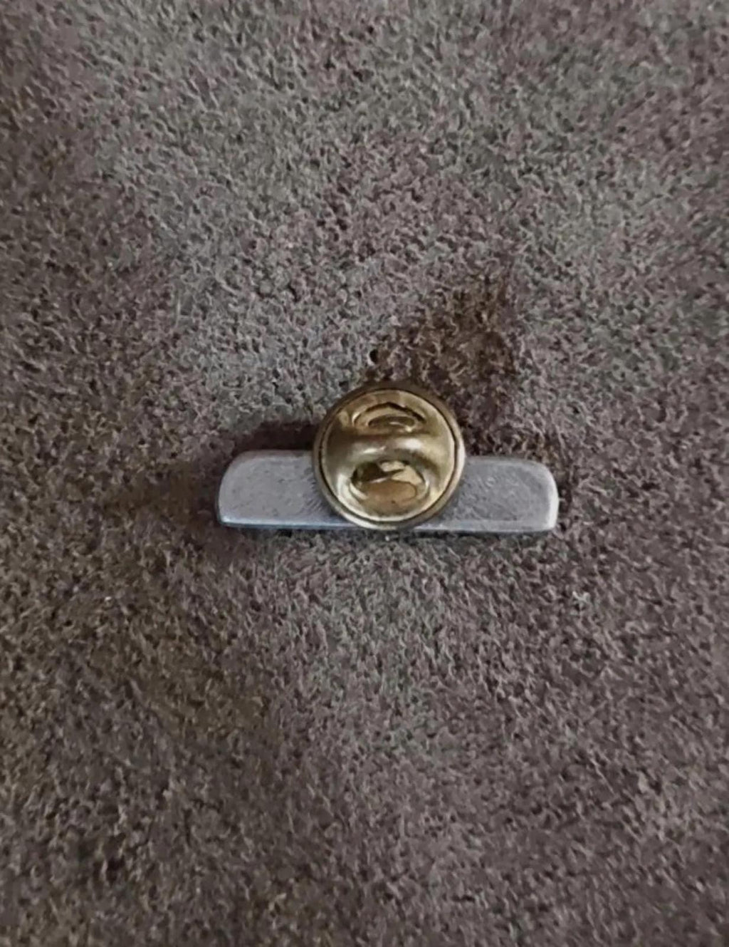 Pewter WWJD bar pin back with gold-tone safety clasp