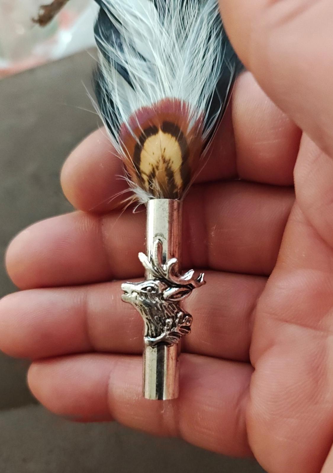 1960s Traditional Bavarian/Alpine Style Hunting Feather Hat Silver Tone Brooch
