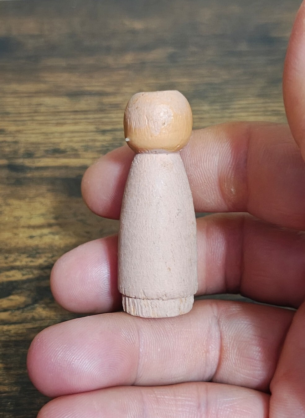 1970s Miniature Japanese Creative Wooden Miniature Kokeshi Doll