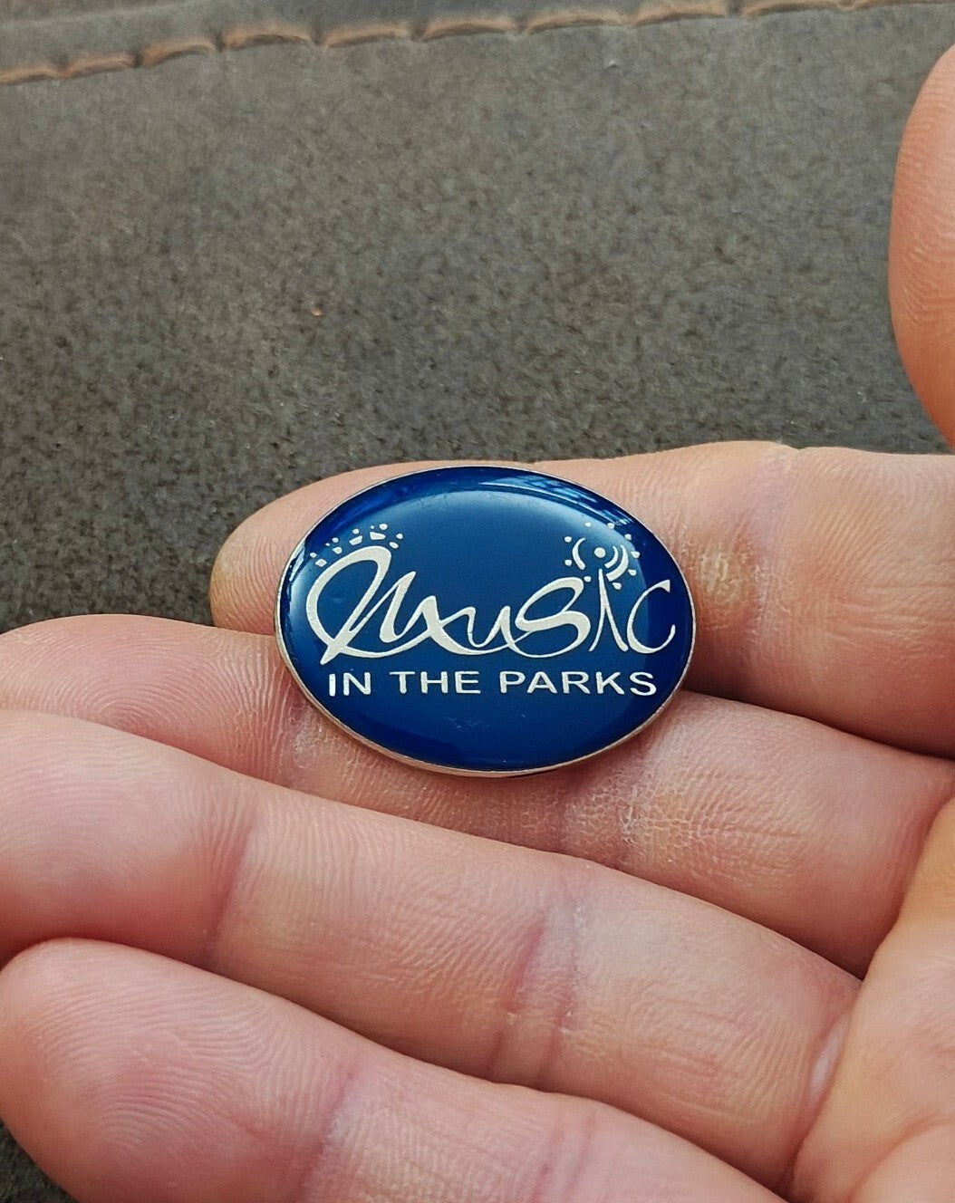 Music in the Parks Festival Collectibe Silver Tone Enamel Pin