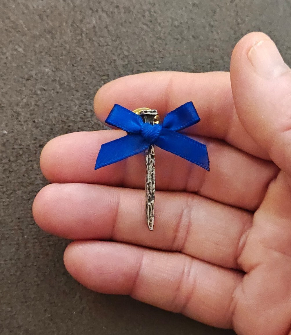Handcrafted Pewter Religious Cross Nail Pin