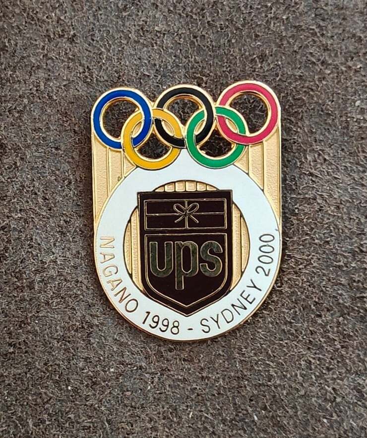 1998 Nagano and Sydney 2000 Olympics UPS Sponsor Gold Tone Pin.