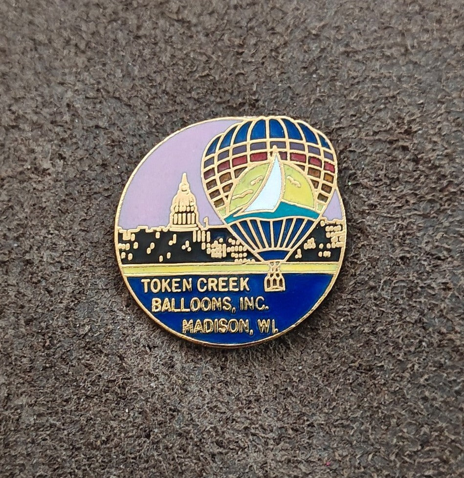 1980s Madison Wisconsin Hot Air Balloon Pin