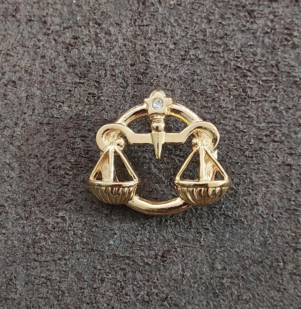 1990  Avon "Signs of the Future" Libra Zodiac With Clear Rhinestone Pin