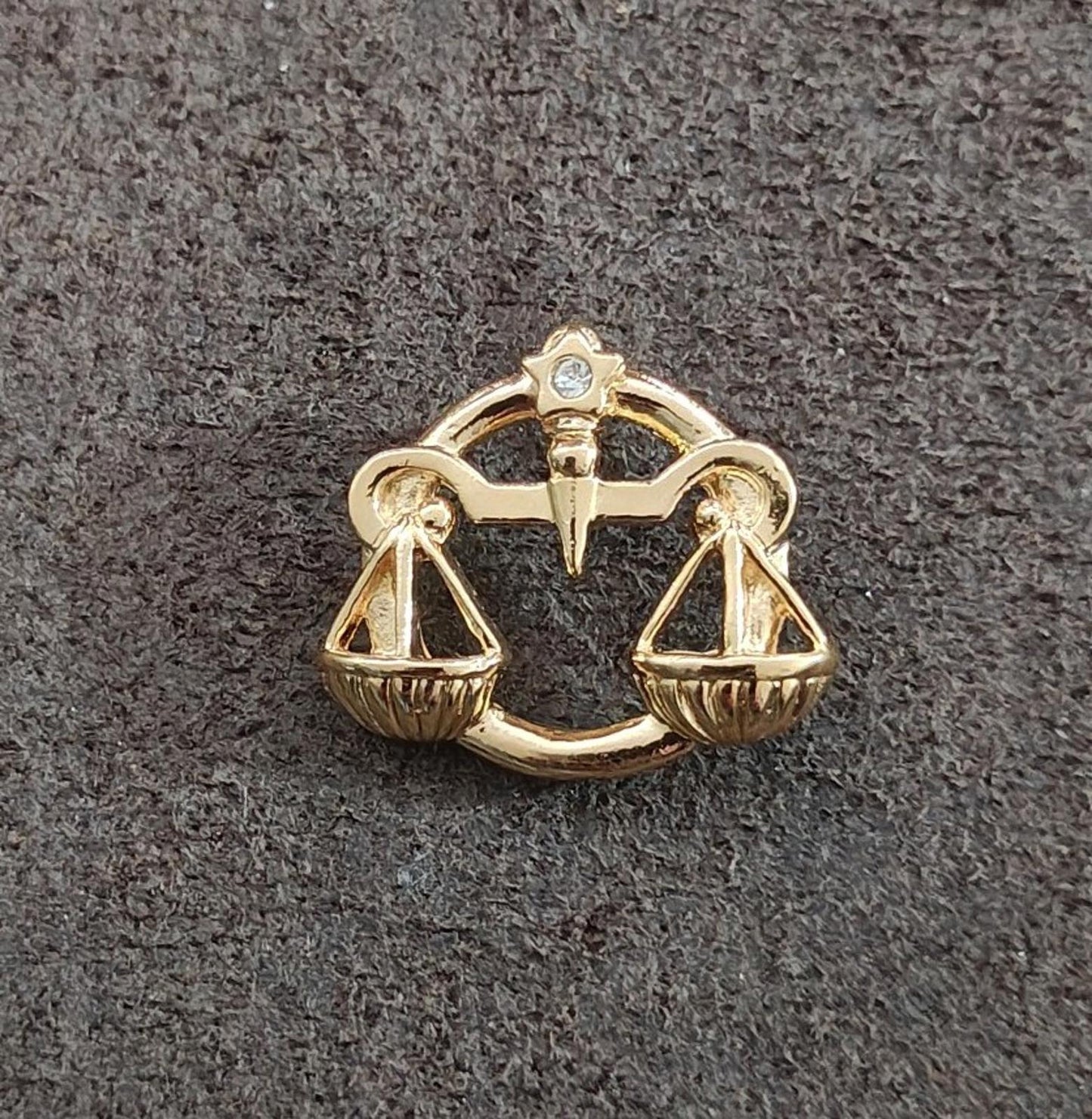 1990  Avon "Signs of the Future" Libra Zodiac With Clear Rhinestone Pin