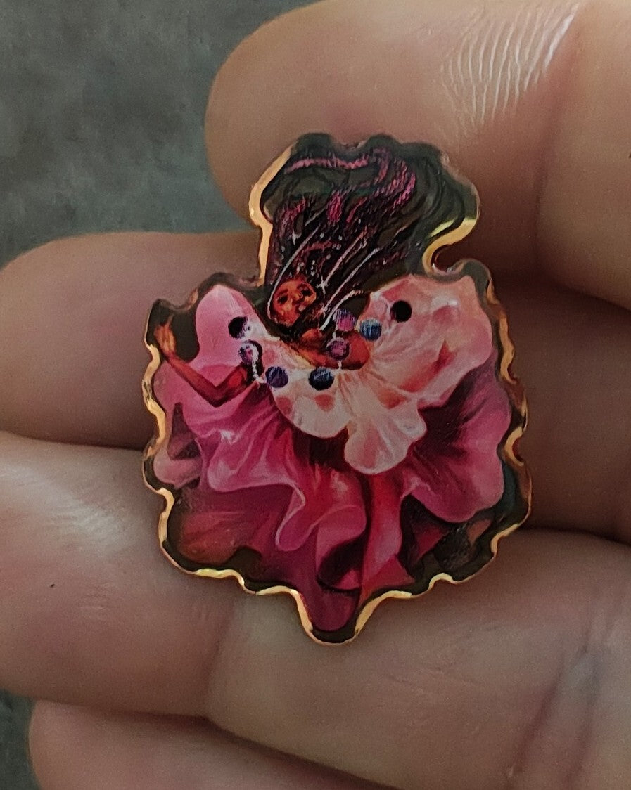A Phoenix First Shall Burn, I Will Bring My Fire With Me Rose Gold Tone Pin