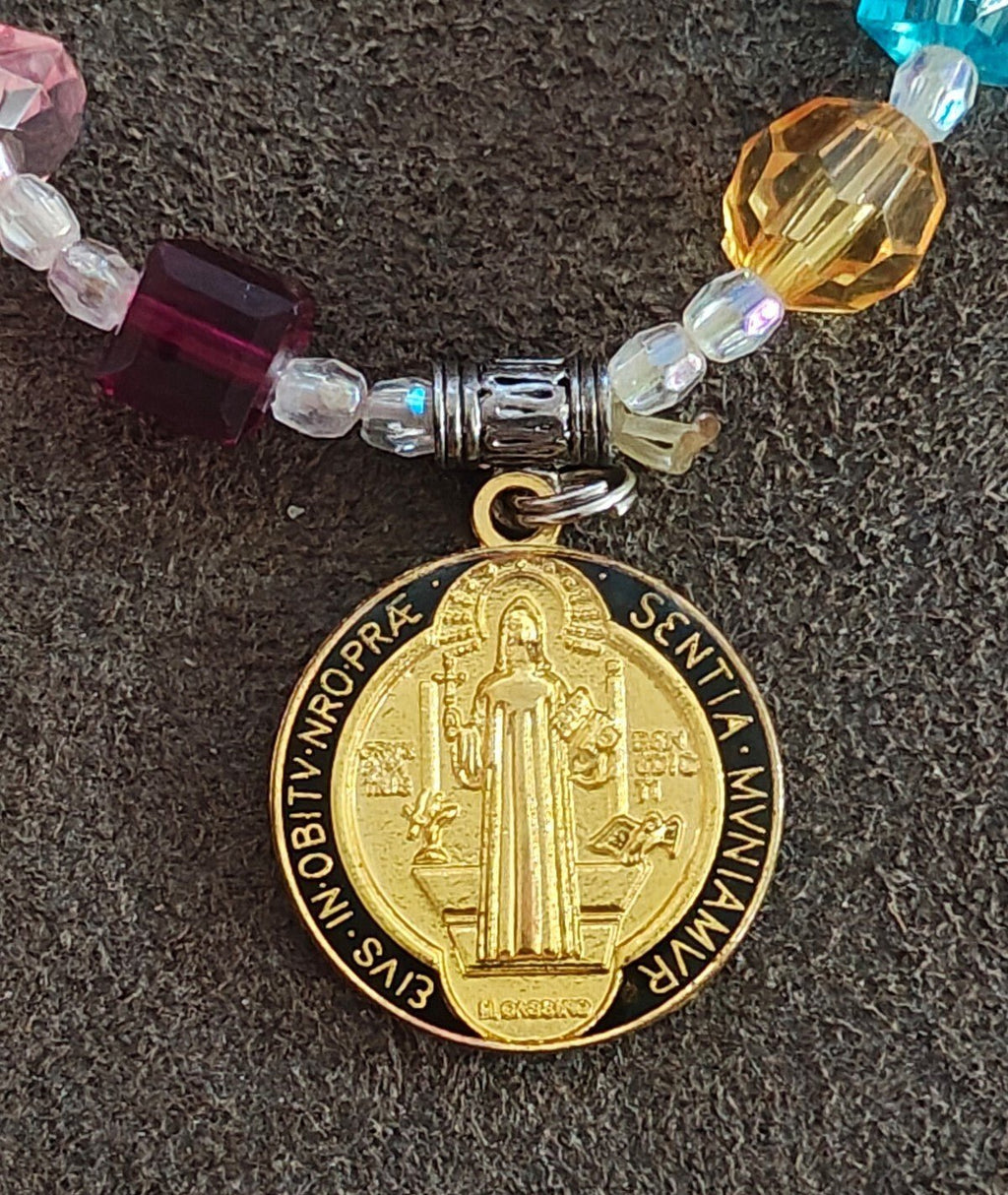 Handmade Saint Benedict Protection Multi Colored Bracelet - Trinketmania-LV