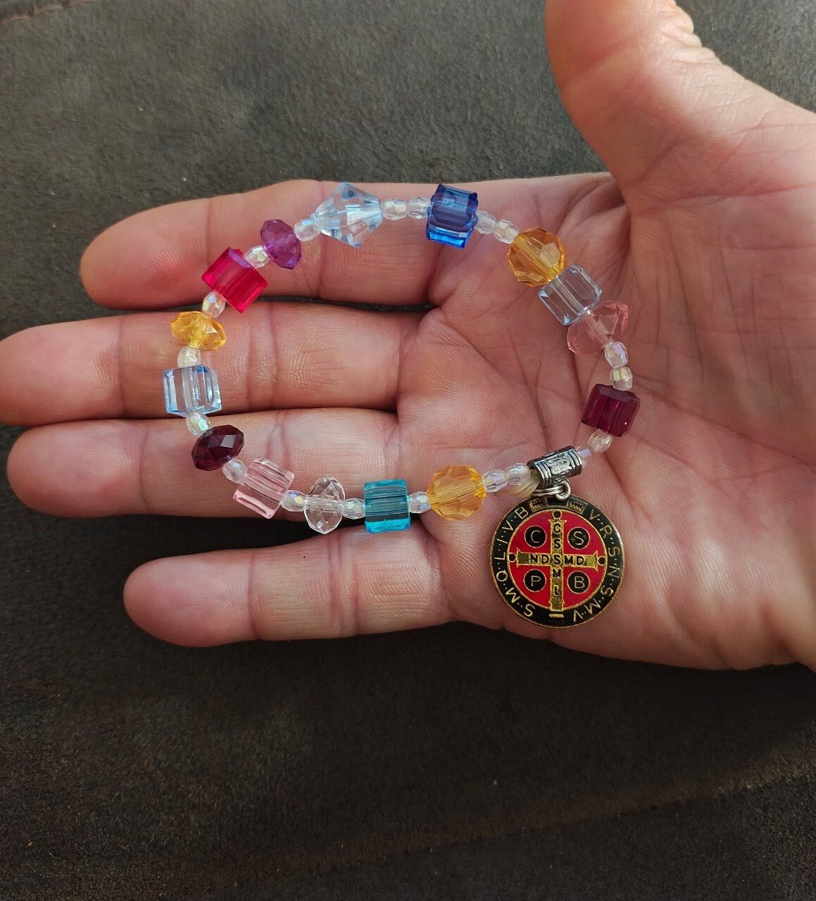 Handmade Saint Benedict Protection Multi Colored Bracelet - Trinketmania-LV