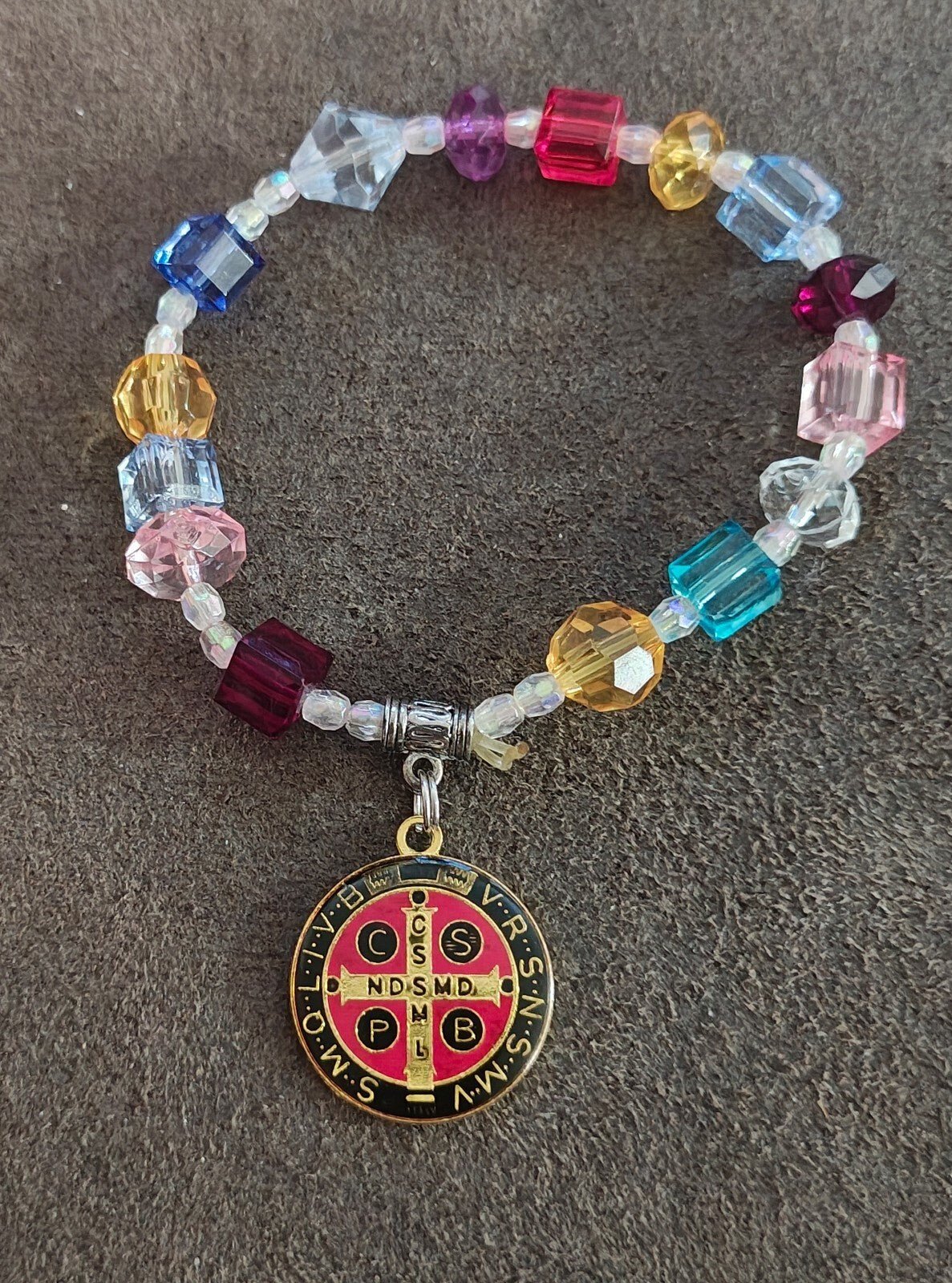Handmade Saint Benedict Protection Multi Colored Bracelet - Trinketmania-LV