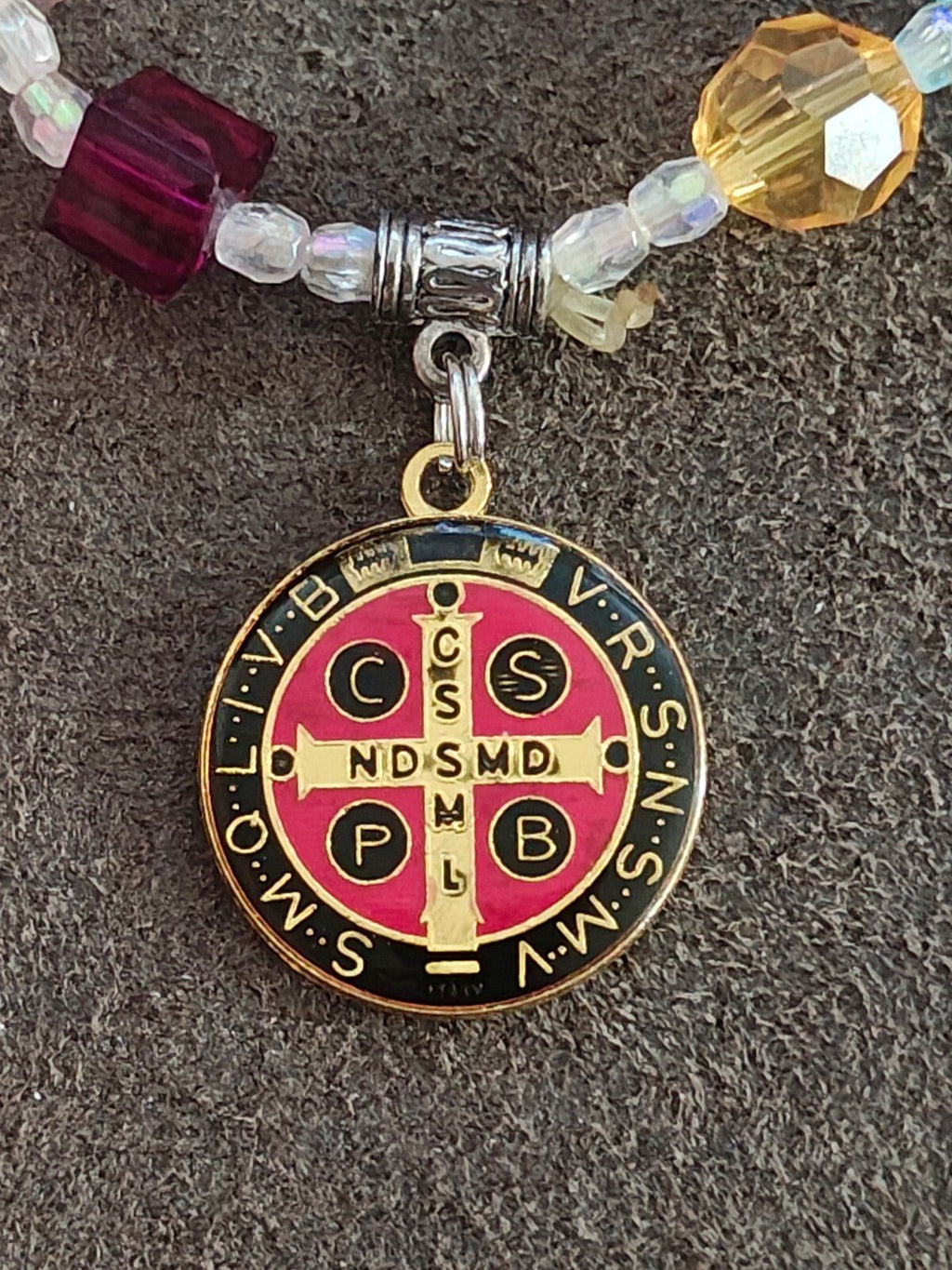 Handmade Saint Benedict Protection Multi Colored Bracelet - Trinketmania-LV