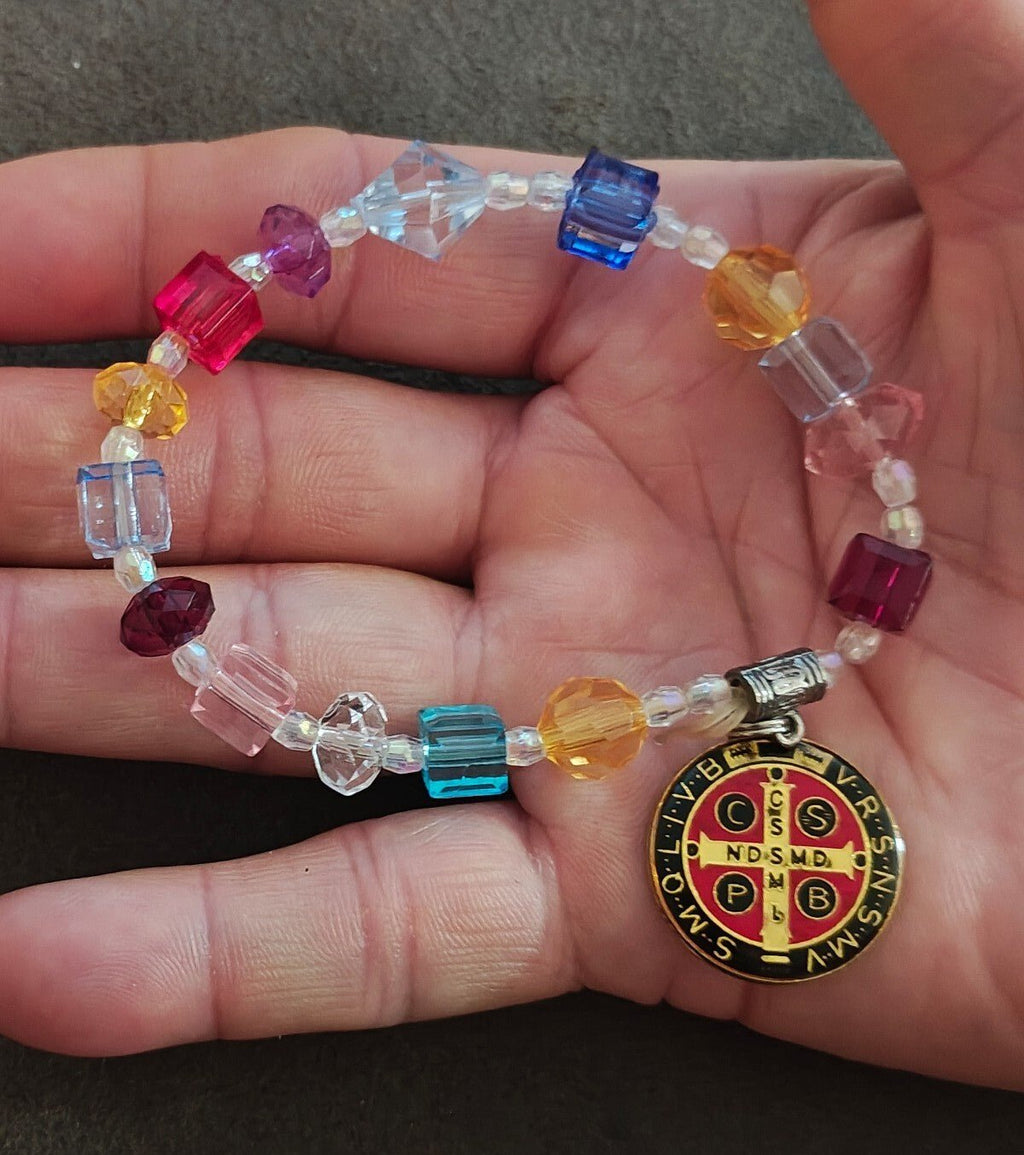 Handmade Saint Benedict Protection Multi Colored Bracelet - Trinketmania-LV
