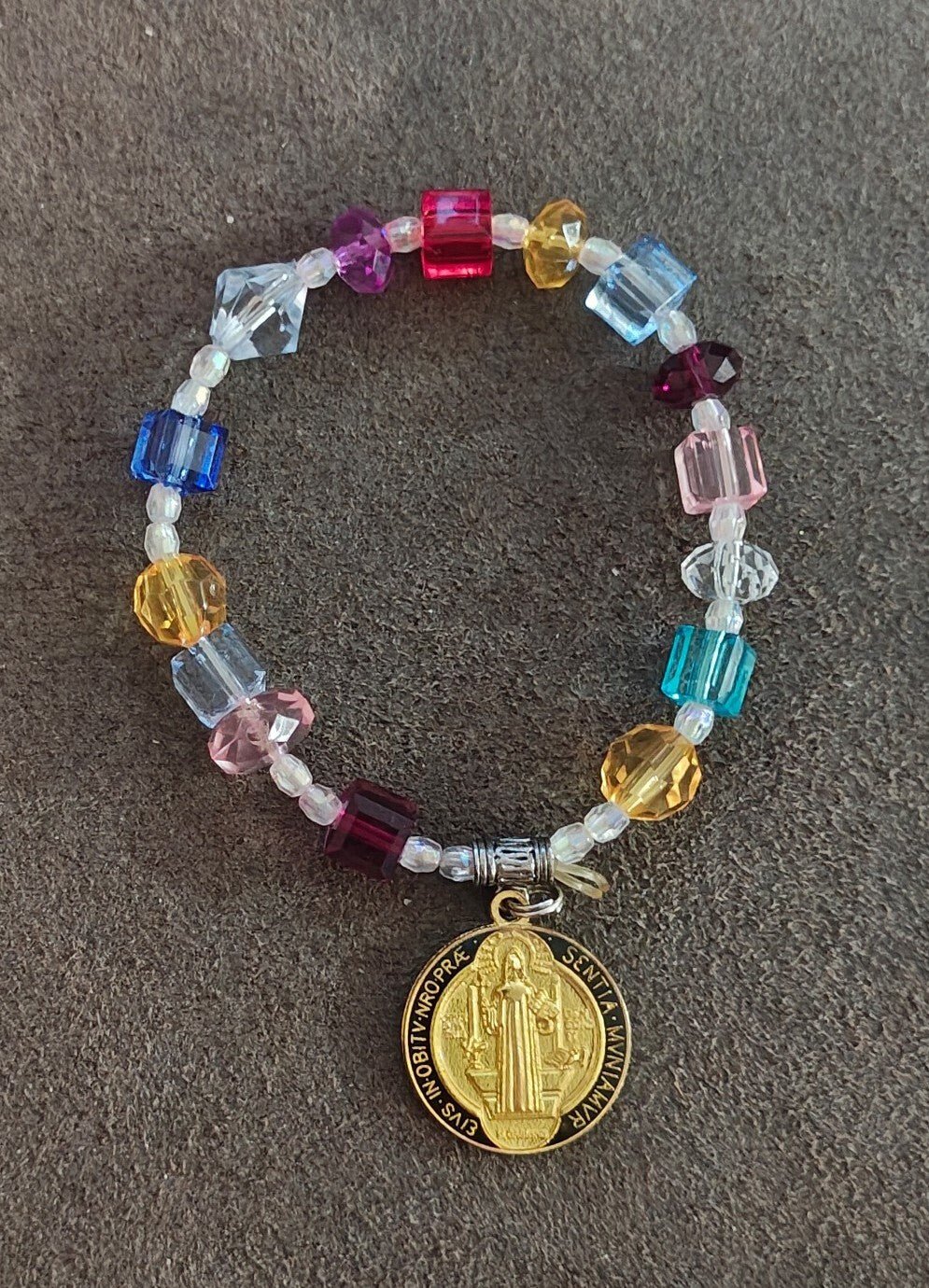 Handmade Saint Benedict Protection Multi Colored Bracelet - Trinketmania-LV