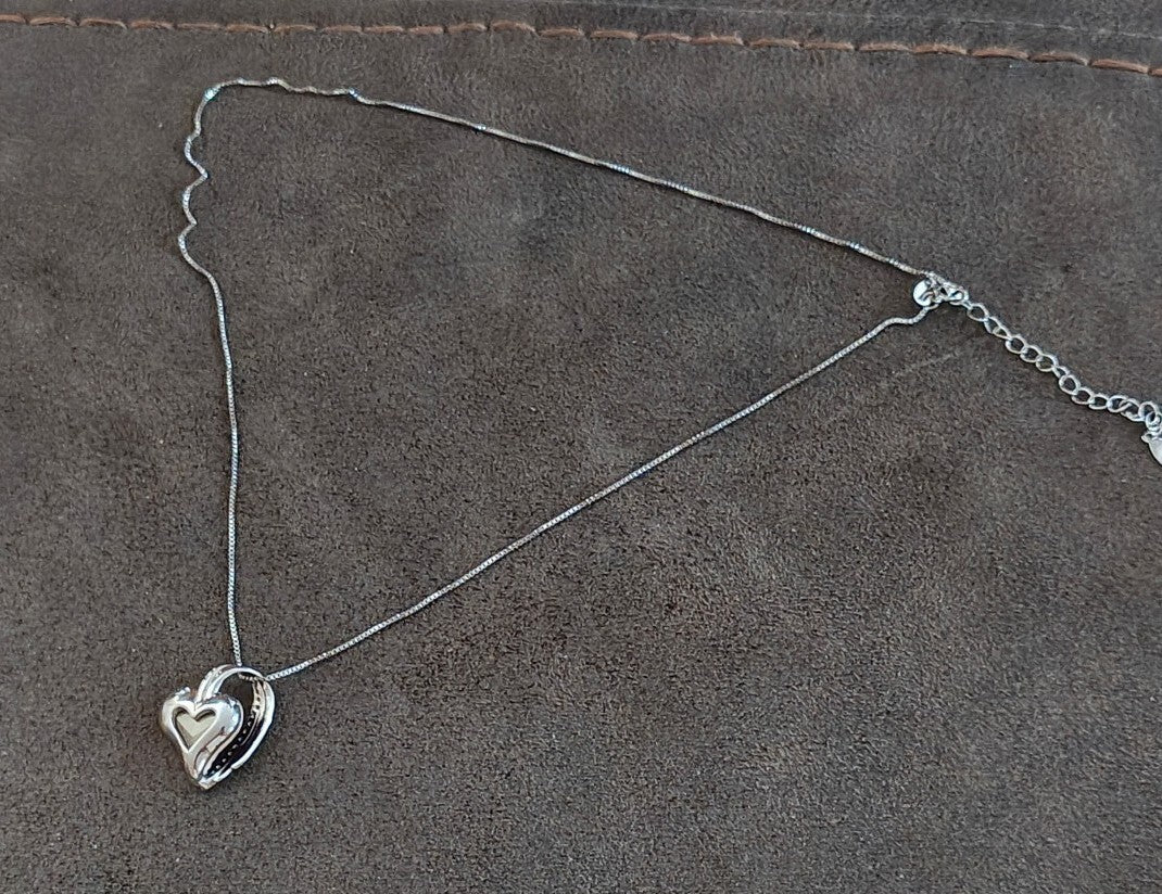 Infinity Love January Birthstone Heart Crystal Silver Tone Pendant Necklace - Trinketmania-LV