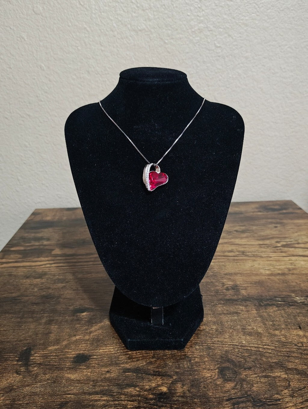 Infinity Love January Birthstone Heart Crystal Silver Tone Pendant Necklace - Trinketmania-LV