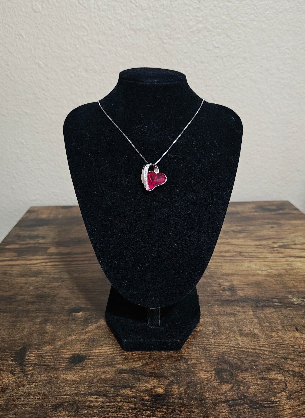 Infinity Love January Birthstone Heart Crystal Silver Tone Pendant Necklace - Trinketmania-LV