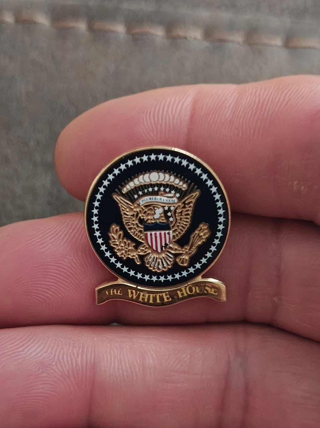 The White House Gold Tone Enamel Pin - Trinketmania-LV